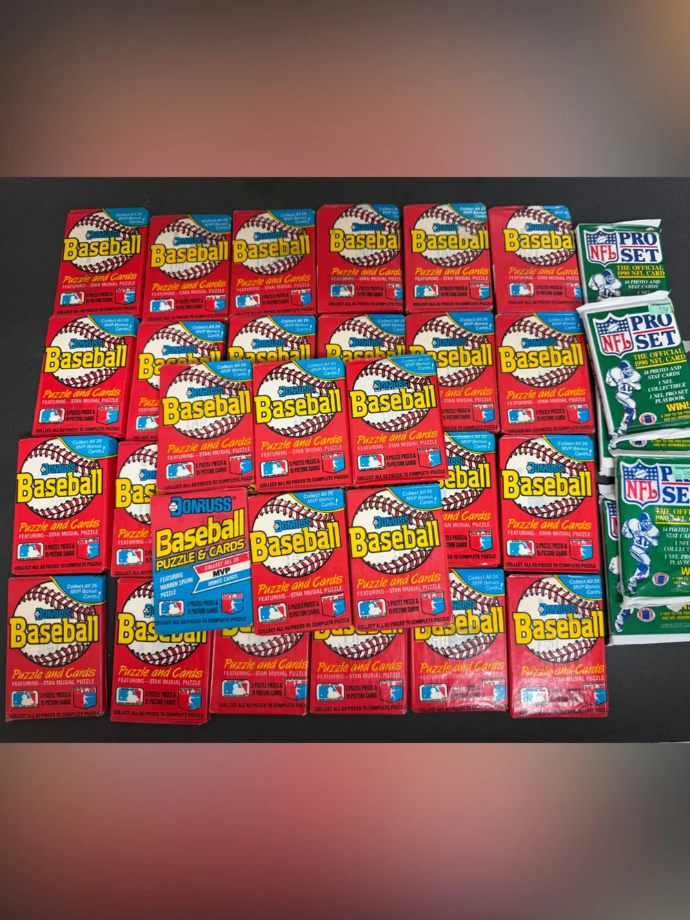 Vintage 1988 Donruss Baseball Puzzle And Cards Lot Of 30 Sealed Packs